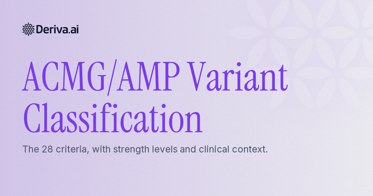 ACMG/AMP Guidelines: 28 Variant Classification Criteria